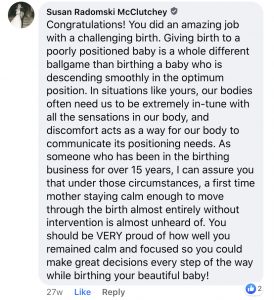 Hypnobabies program admin acknowledged the difficulty of my hypnobirth 